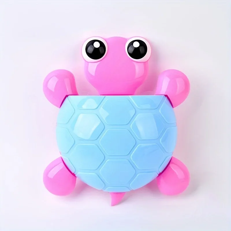1pc-Plastic cute turtle rack, cartoon bathroom storage and organization rack, toothbrush and toothpaste storage rack - Image 2