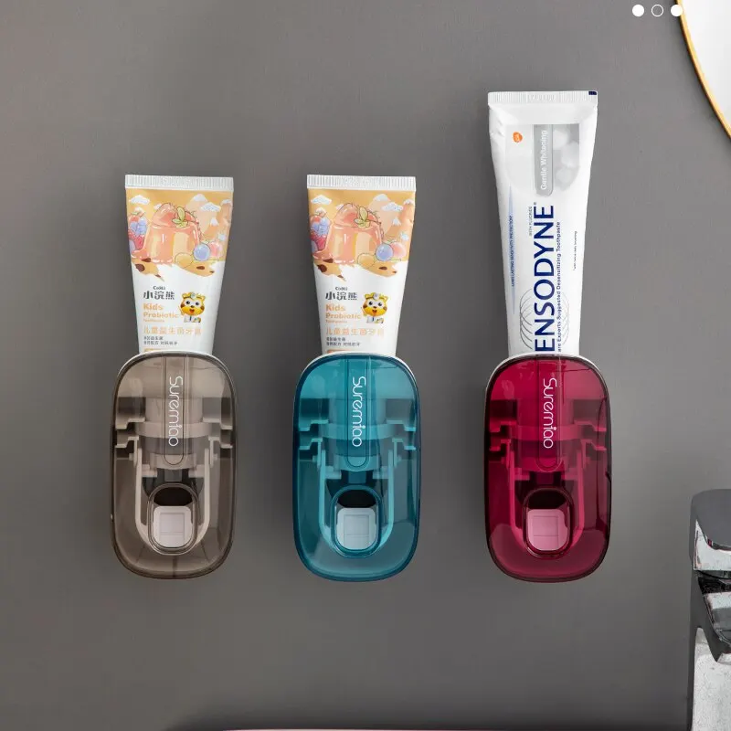 1 PCS Automatic Toothpaste Dispenser Bathroom Accessories Wall Mount Lazy Toothpaste Squeezer Toothbrush Holder - Image 3