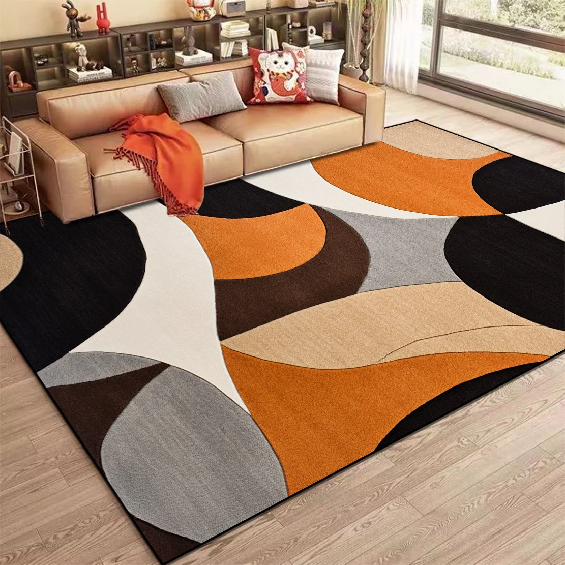 Nordic Abstract Carpet for Living Room Modern Geometry Sofa Coffee Table Non-slip Floor Mat Home Bedroom Decor Bedside Soft Rugs - Image 9