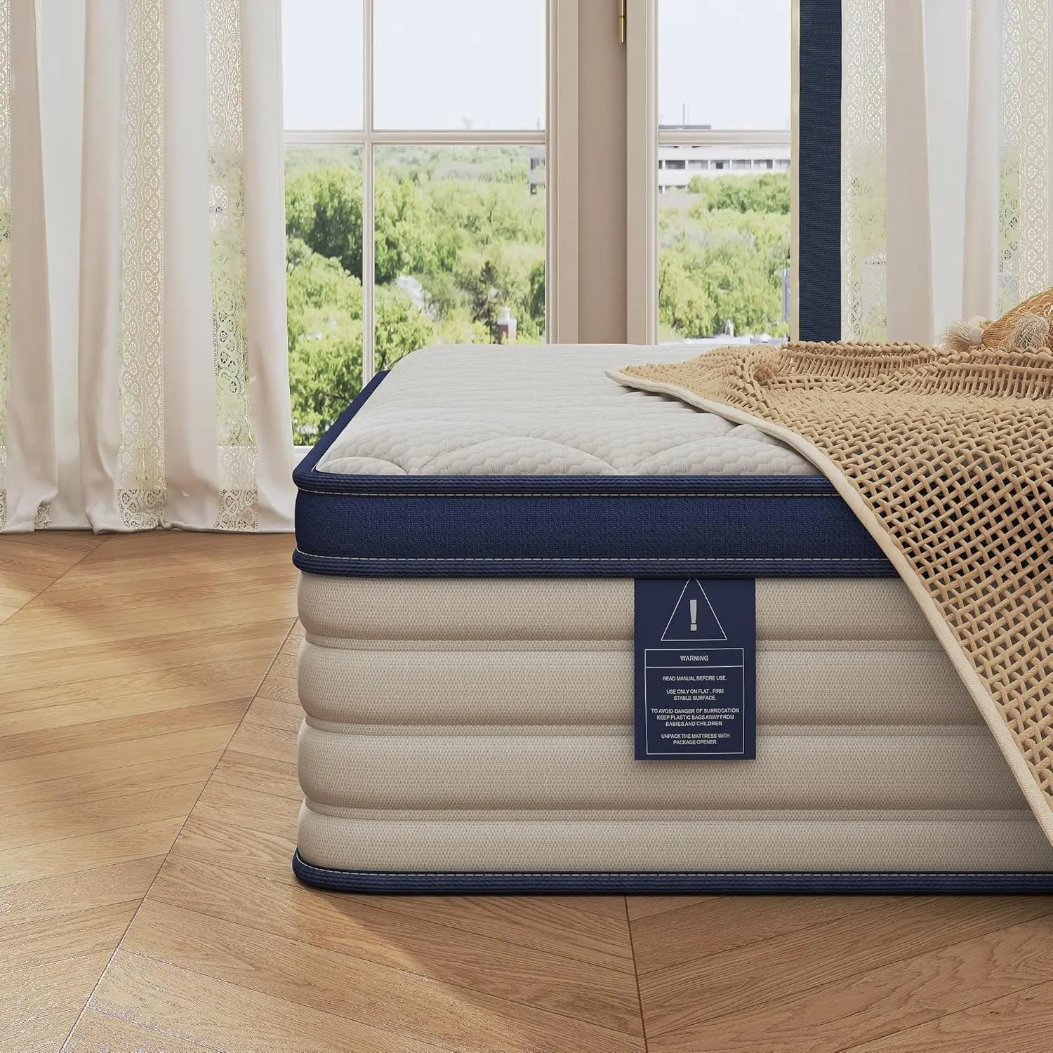 Mattress, Full Size Mattress in a Box, New Diamond Innerspring Hybrid and Cooling Gel Memory Foam Mattresses, Pressure Relief - Image 7