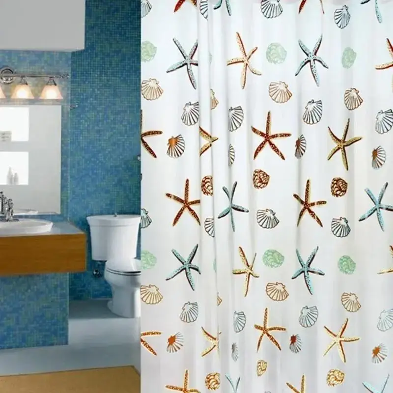 180*200cm Bathroom Curtain Waterproof Shower Curtain With 12 Curtain Hooks And Rings Shower Curtain Set - Image 6