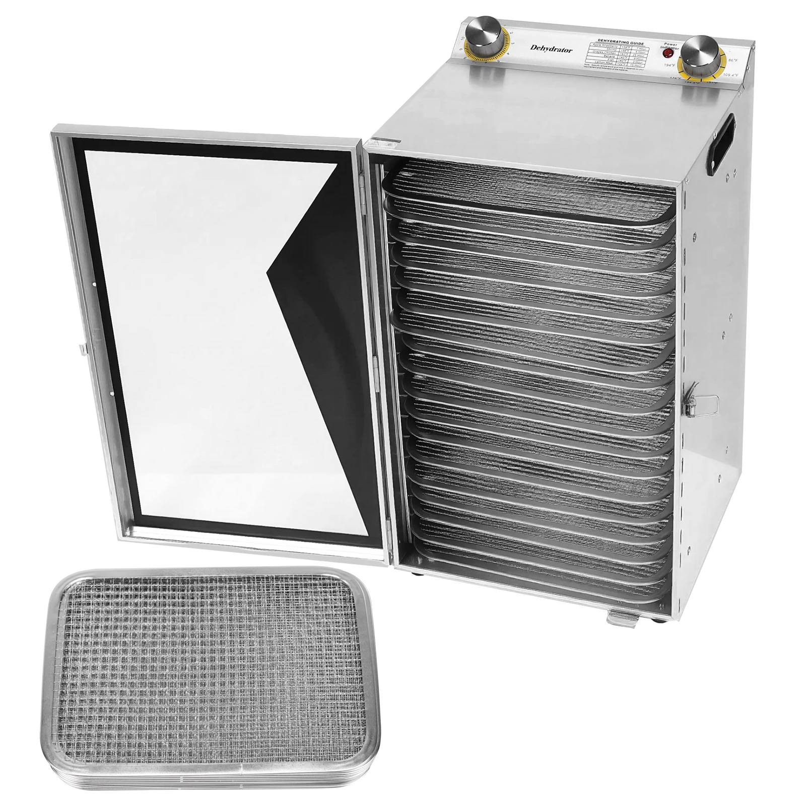 Food-Dehydrator Machine with 18 Stainless Steel Trays Temperature Control Stainless Steel Dehydrator Machine for Meats & Veggies - Image 5