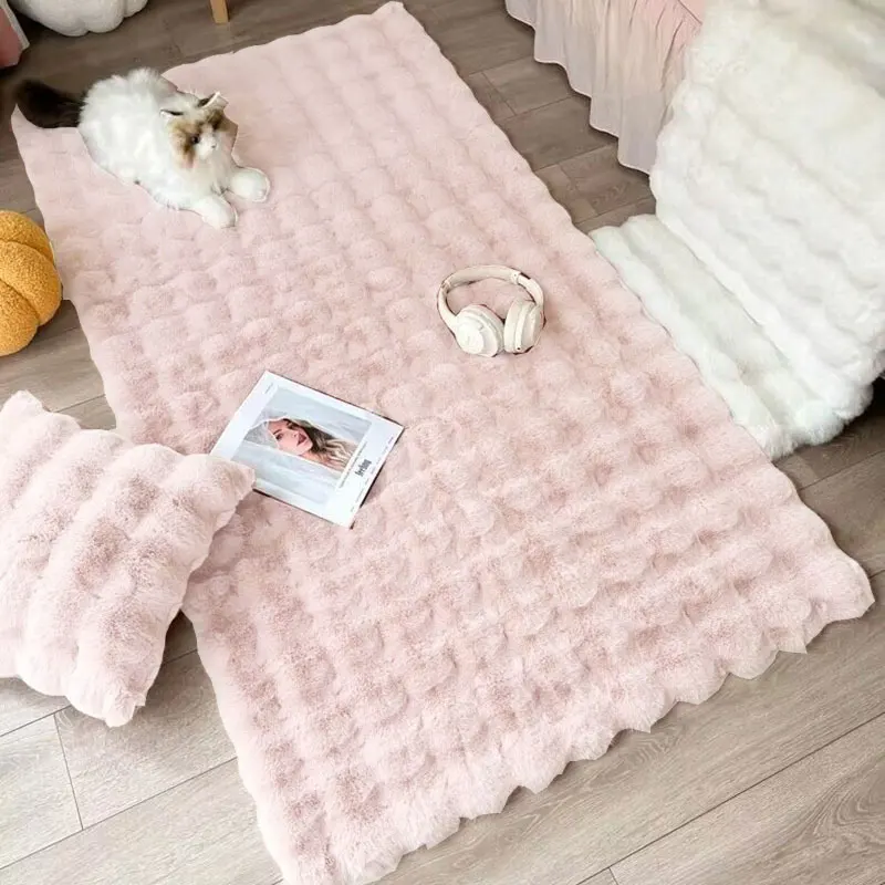 Bubble Plush Carpet For Home Decor Imitation Rabbit Hair Balcony Cushion Kids Living Room Faux Fur Rug Girl Bedroom Foot Mat - Image 10