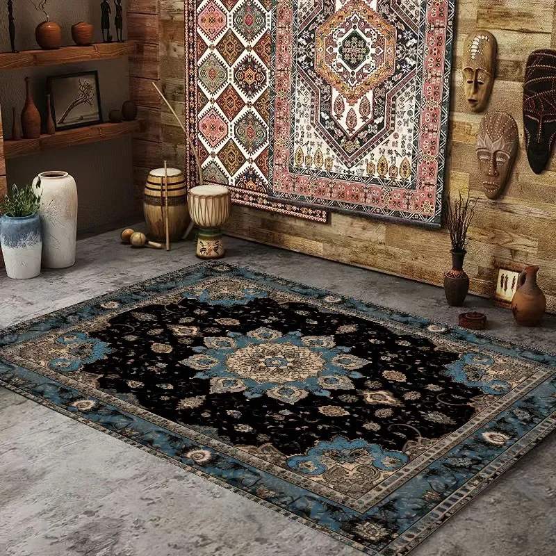 Persian American Retro Carpet Large Area Living Room Decoration Home Ethnic Style Bedroom Rug Cloakroom Lounge Soft Mat Washable - Image 10