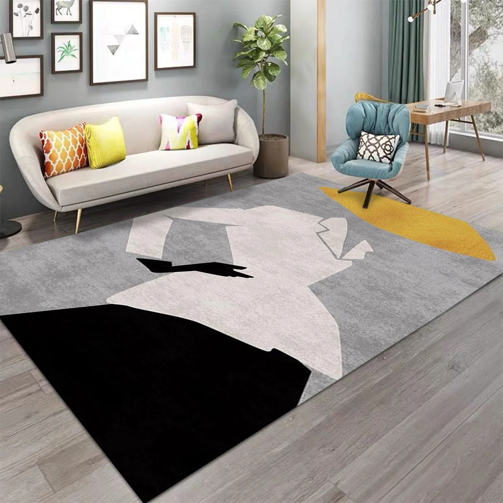 Nordic Art Area Rug – Non-Slip Washable Carpet for Living Room, Bedroom & Kitchen, Sofa Table Balcony Floor Mat Home Decor - Image 7