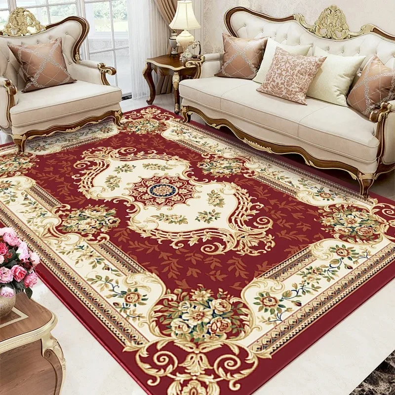 Retro Pattern Printed Carpet for Living Room Carpet Household Sofa Table Anti-slip Carpet Large Area Rugs Polyester Home Decor - Image 7