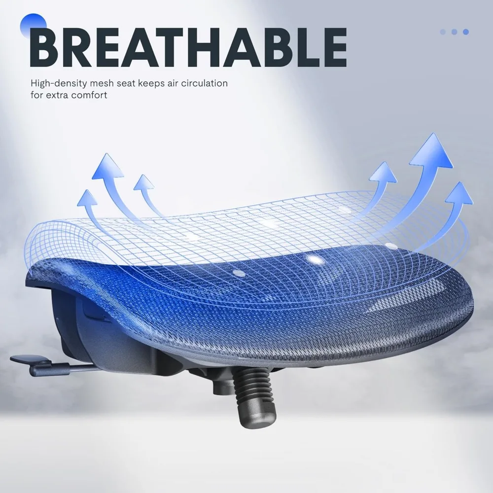 Ergonomic High-Back Mesh Swivel Chair for Executive Offices with Adjustable Lumbar Support - Image 5