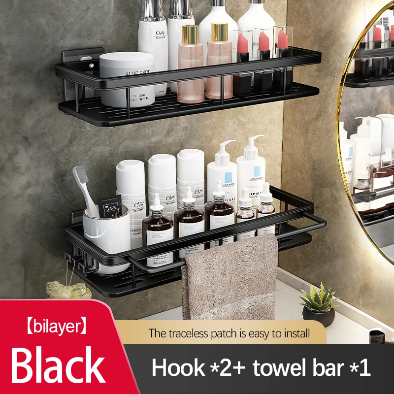 Bathroom Storage Rack Stainless Steel Anti Rust Storage Shower Rack Suction Cup Storage Rack Household Storage Appliances - Image 10