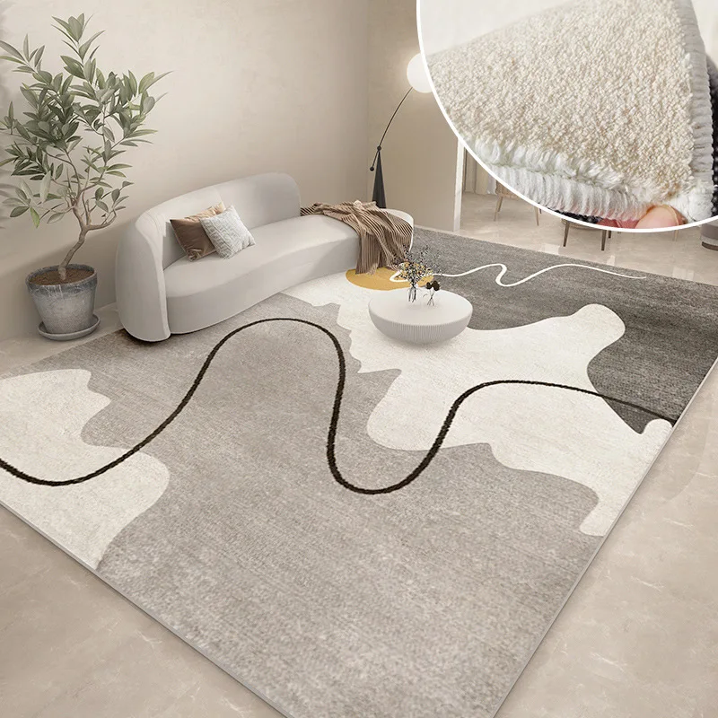 Modern Carpets for Living Room Abstract Large Area Plush Rugs Bedroom Decor Bedside Carpet Grey Thickened Floor Mat Lounge Rug - Image 18