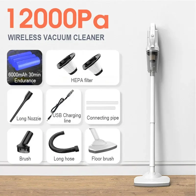 Wireless Vacuum Cleaner Handheld Cordless Dual Mini Appliance 12kPa Suction Chargable Built-in Battrery Car&Home Vacuum Cleaner - Image 8