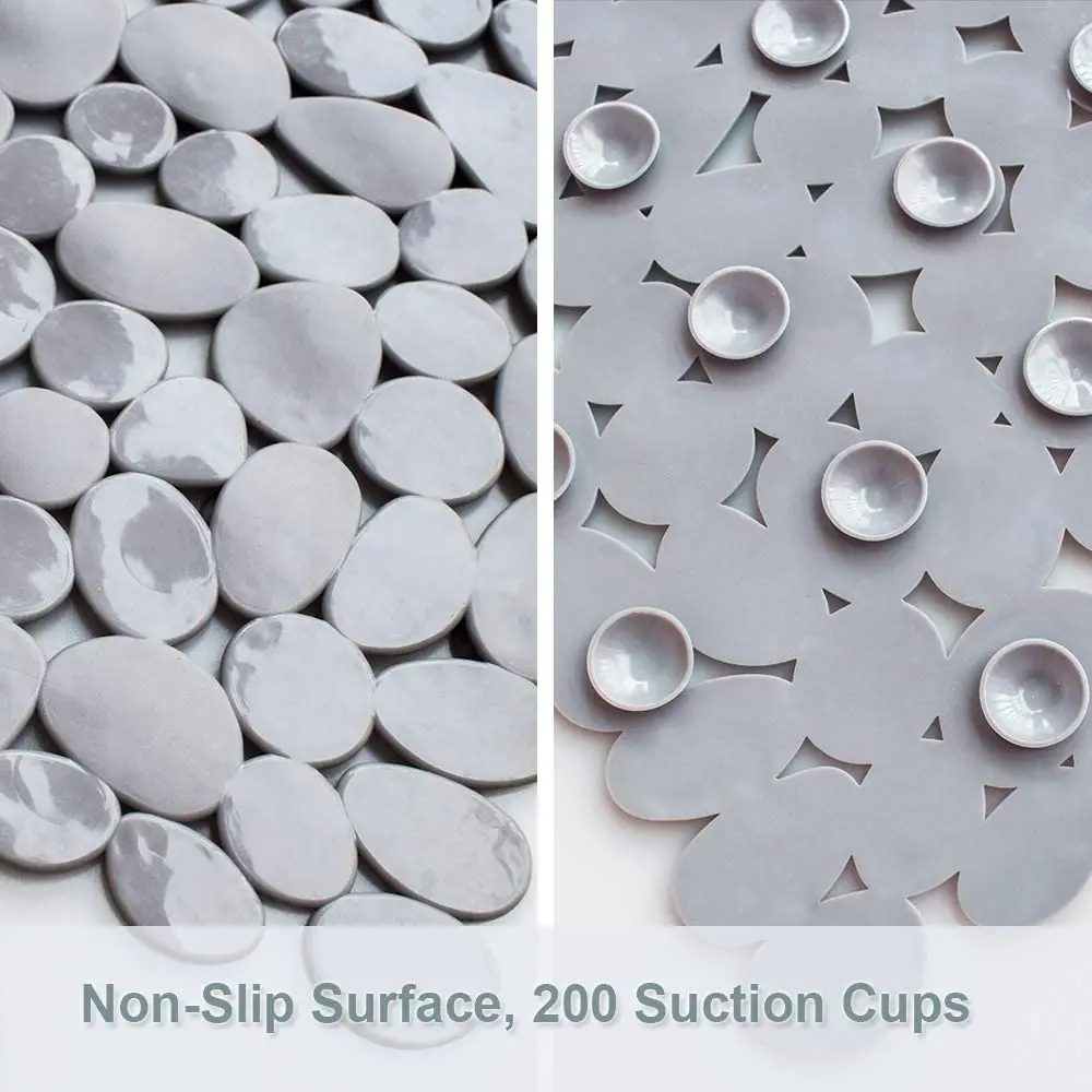 Non-Slip PVC Bathroom Mat with Suction Cups for Safety Waterproof Slip-Resistant Bathroom Floor Shower Mats Bathtub Beside Mat - Image 2