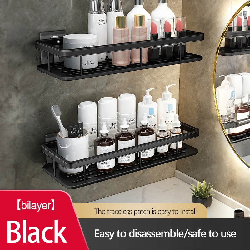 Bathroom Storage Rack Stainless Steel Anti Rust Storage Shower Rack Suction Cup Storage Rack Household Storage Appliances - Image 16