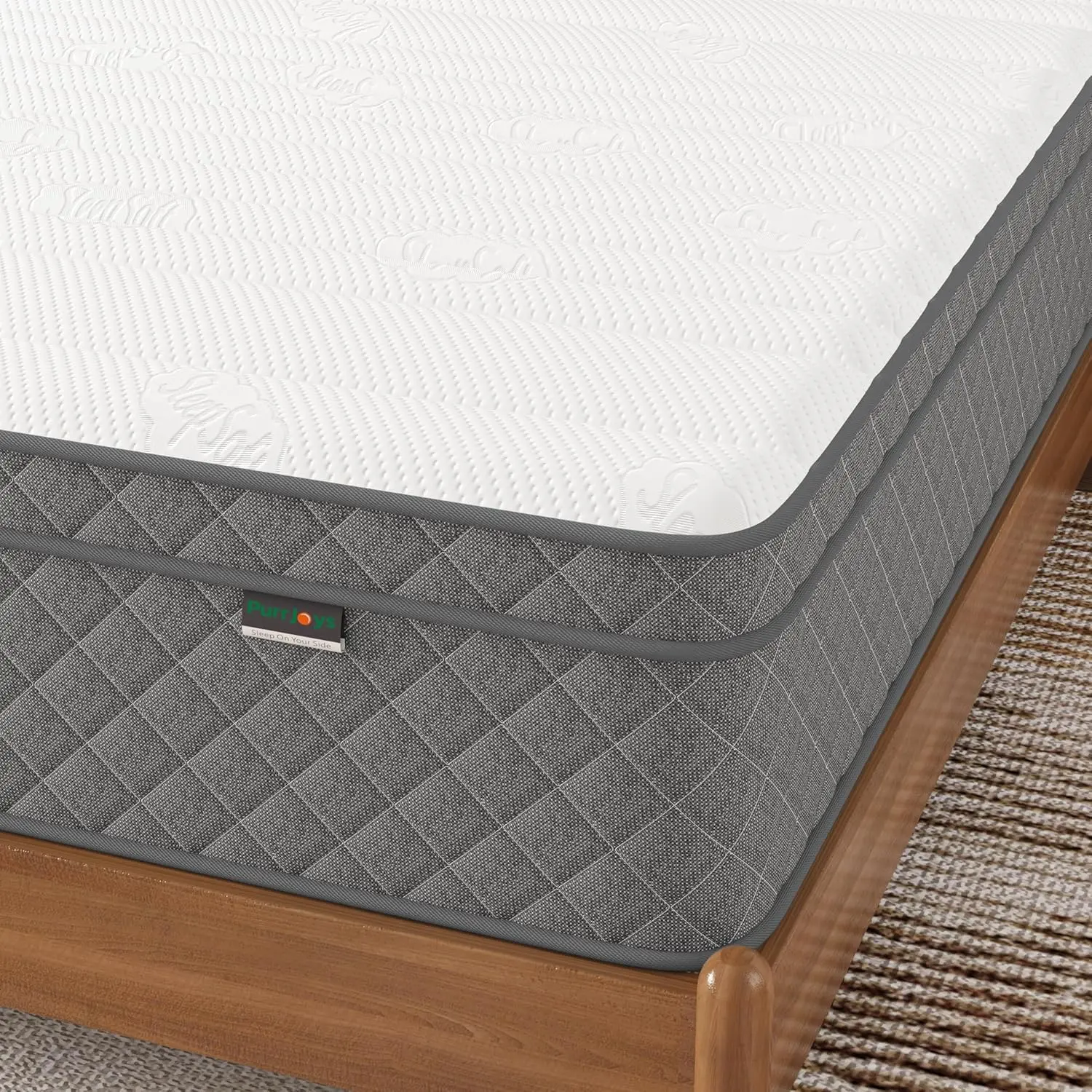 10/12 Inch Full Queen Size Mattress with Cooling-Gel Memory Foam &Pocket Spring Hybrid, CertiPUR-US Certified, Medium Firm - Image 6