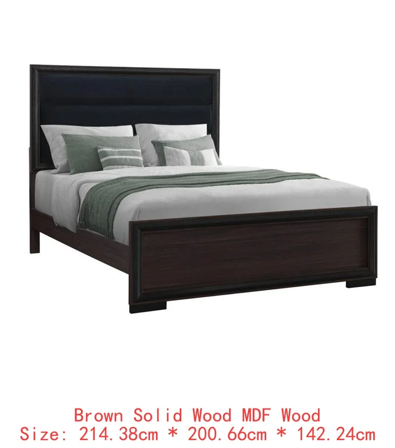 5PC King Bedroom Set – Grey & Black Design - Image 9