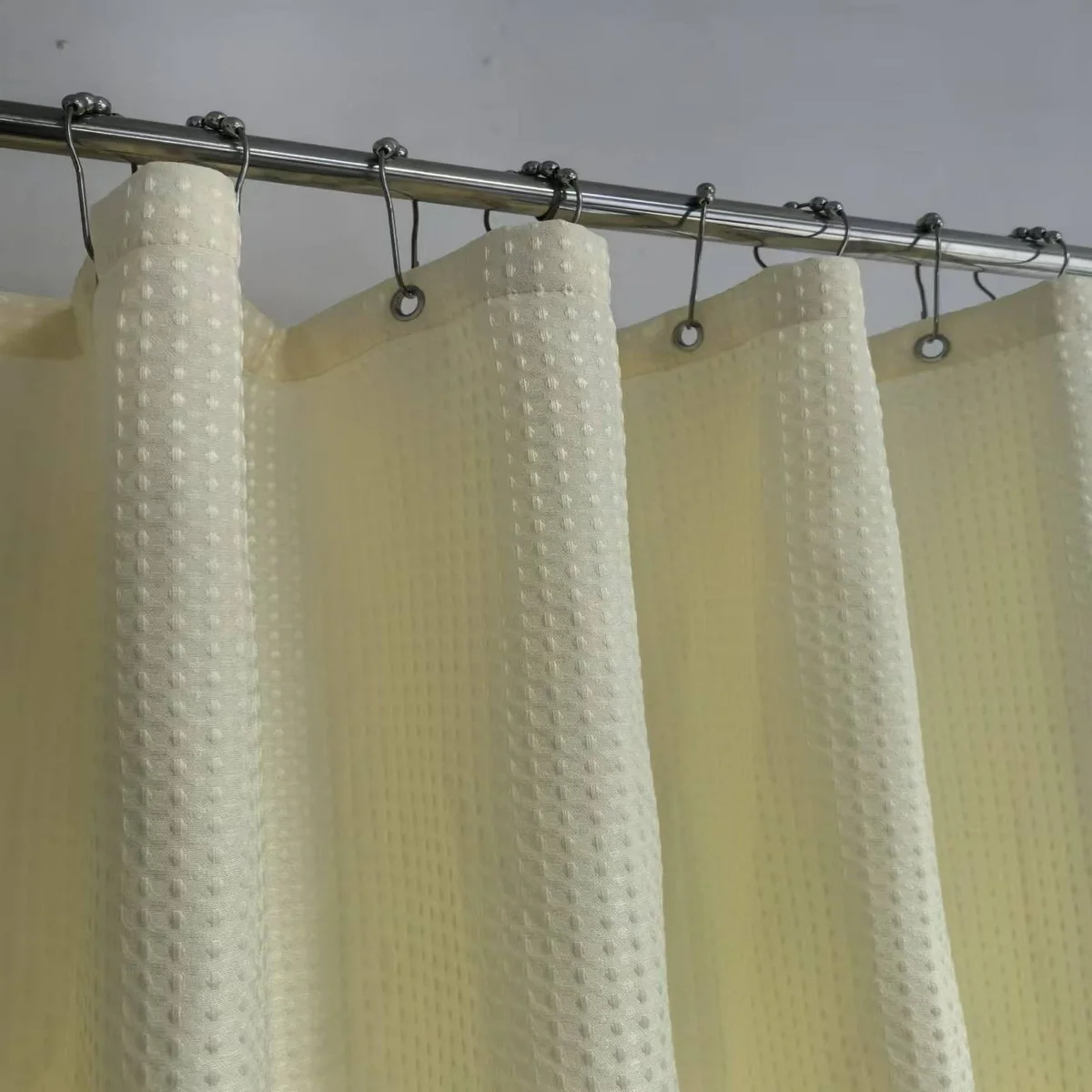 Minghe Fabric Shower Curtain,Heavy Duty Cloth Bathroom Shower Curtain,Polyester Shower Curtain Waffle 230 gsm - Image 3
