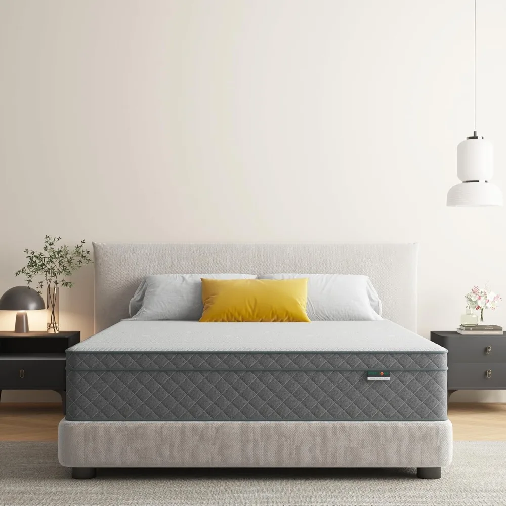 12 inch Queen Mattress, Cooling-Gel Memory Foam and Pocket Spring Hybrid Mattress, Medium Firm Feel, Mattresses in a Box - Image 6