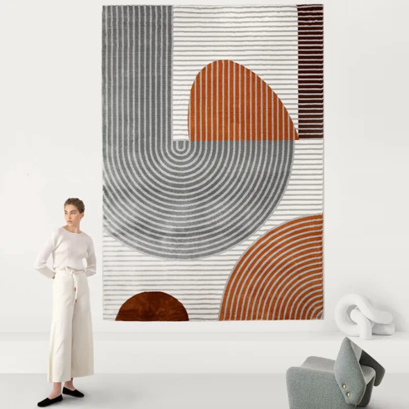 Home Plush Washable Mat Modern Minimalist Carpets for Living Room Fluffy Soft Lounge Rug Nordic Bedroom Decor Geometric Carpet - Image 5