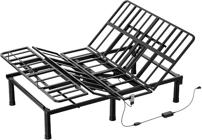 Adjustable Bed Frame, Wired Remote Control, Independent Head and Foot Incline, Electric Bed Frame Base, Adjustable Bed Leg - Image 7