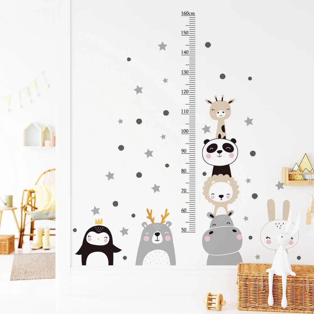 Cartoon Height Measure Stickers for Kids room Nursery Classroom Wall Decor Room Decoration Sticker Waterproof PVC Wall Decals - Image 5