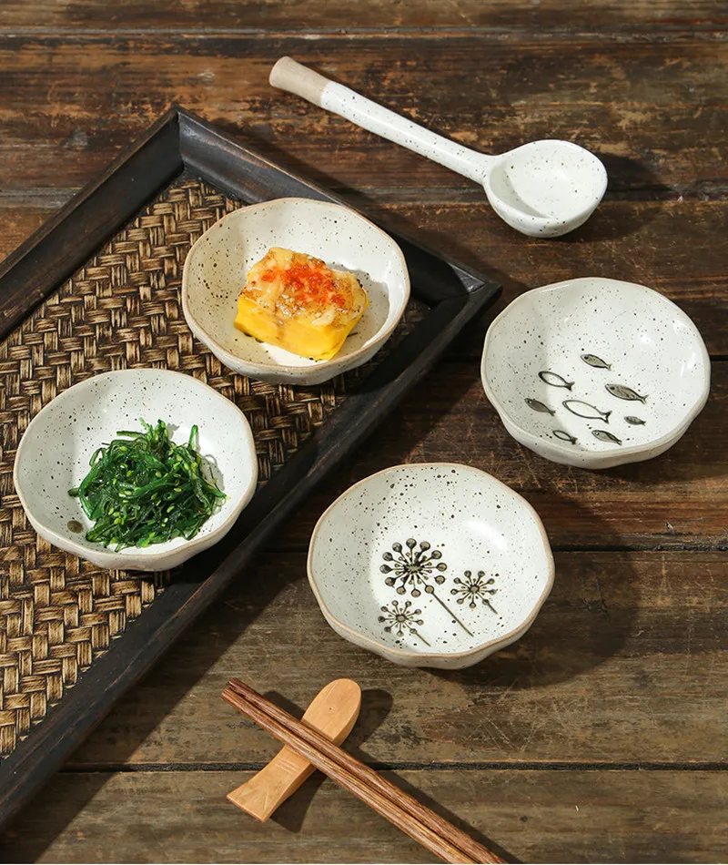 Bright Sesame Japanese-style Spoon Creamic Long Handle Soup Spoon retro Coarse Pottery Spoons Kitchen Restaurant Table Service - Image 4