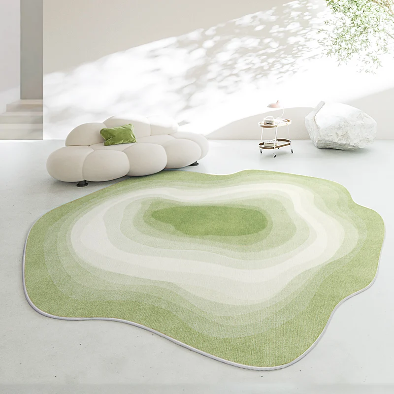 Irregular Plush Lounge Rug Nordic Style Carpets for Living Room Thick Cloakroom Gradient Carpet Light Luxury Bedroom Decor Mat - Image 2