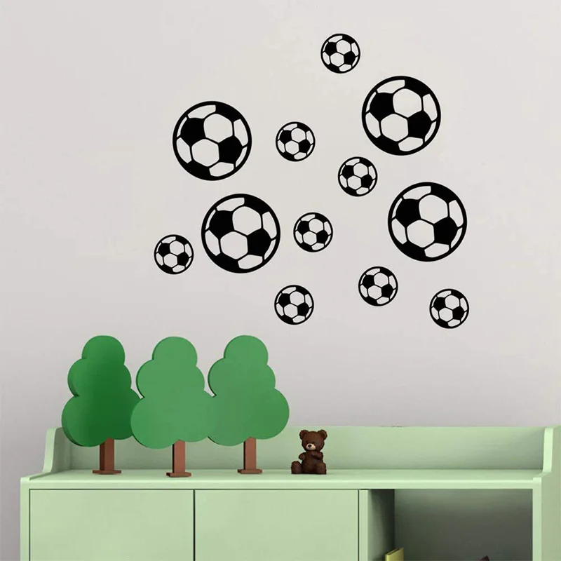 43Pcs/set Personalized Football Soccer Ball Wall Sticker Sports Boys Bedroom Art Vinyl Wall Sticker For Kids Rooms Nursery Decor - Image 6
