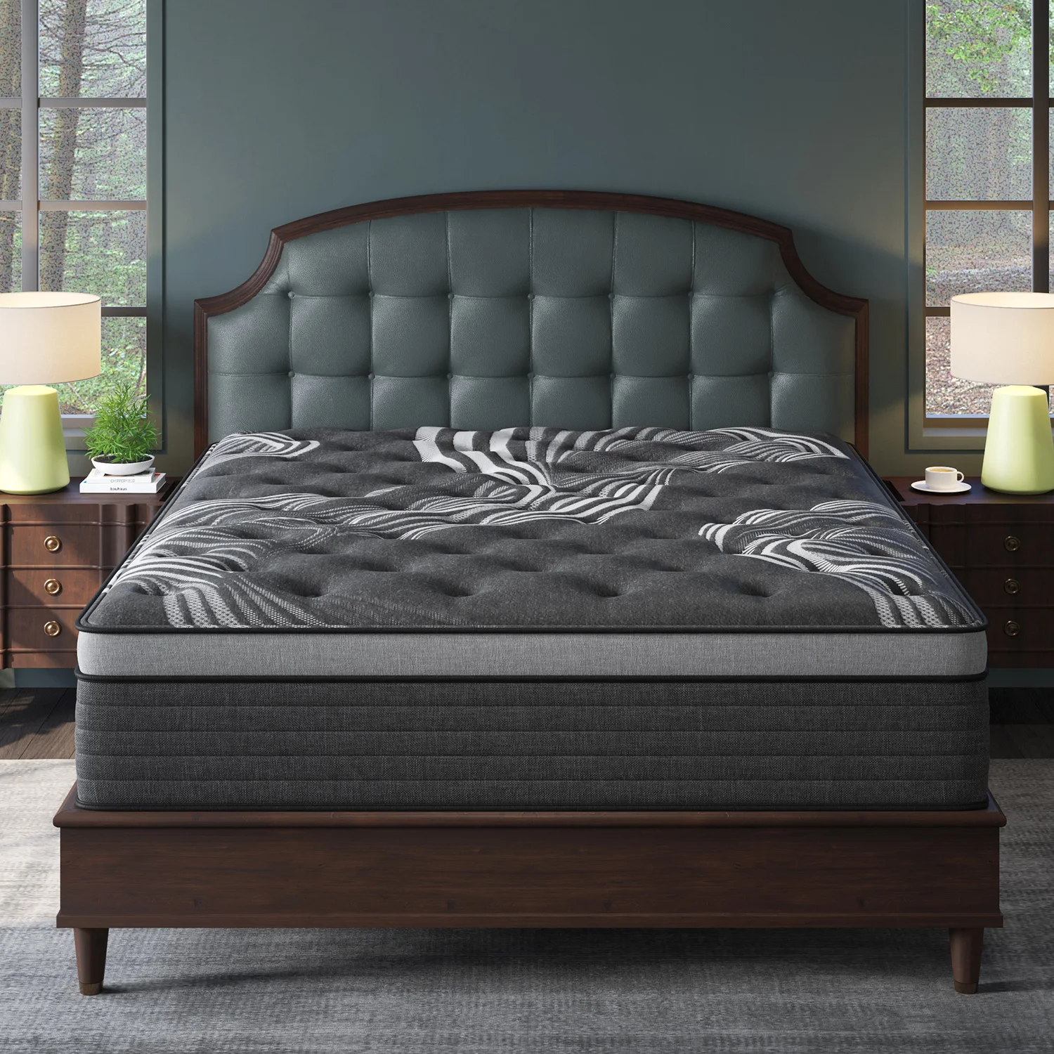 12"14" Twin Full Queen King Size Mattress in a Box Hybrid Spring Memory Foam,Euro Top Mattresses Medium Firm for Motion Isolat - Image 2