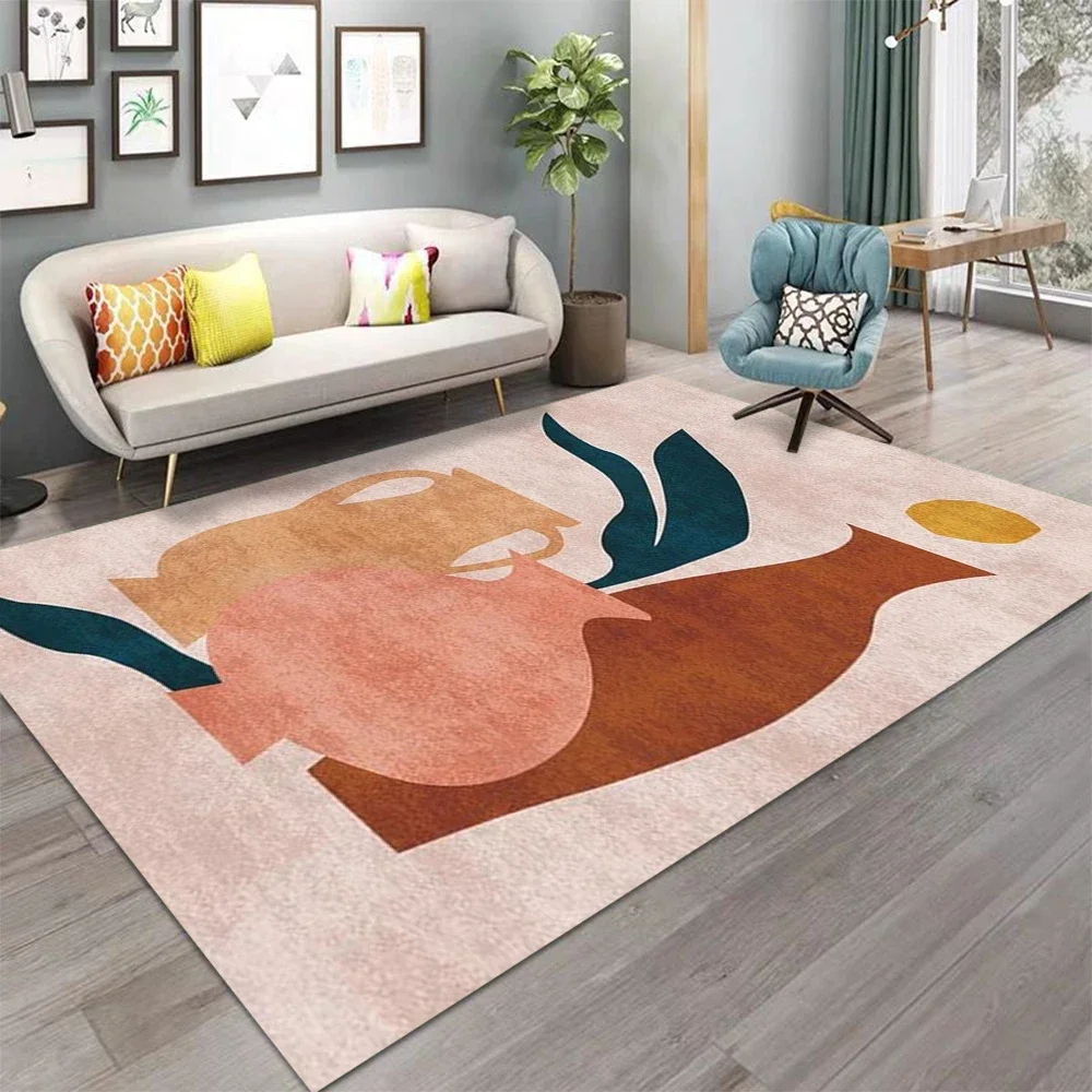 Nordic Art Area Rug – Non-Slip Washable Carpet for Living Room, Bedroom & Kitchen, Sofa Table Balcony Floor Mat Home Decor - Image 4