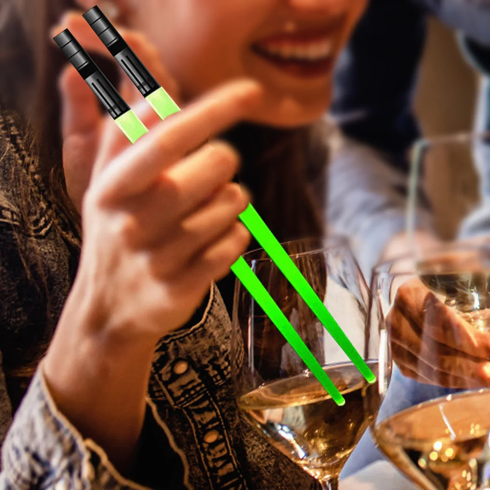 1Pair LED Luminous Chopsticks Light Up Dinning Party Tableware Multicolor Kitchen Accessories Led Stick Kitchenware Idea Product - Image 5