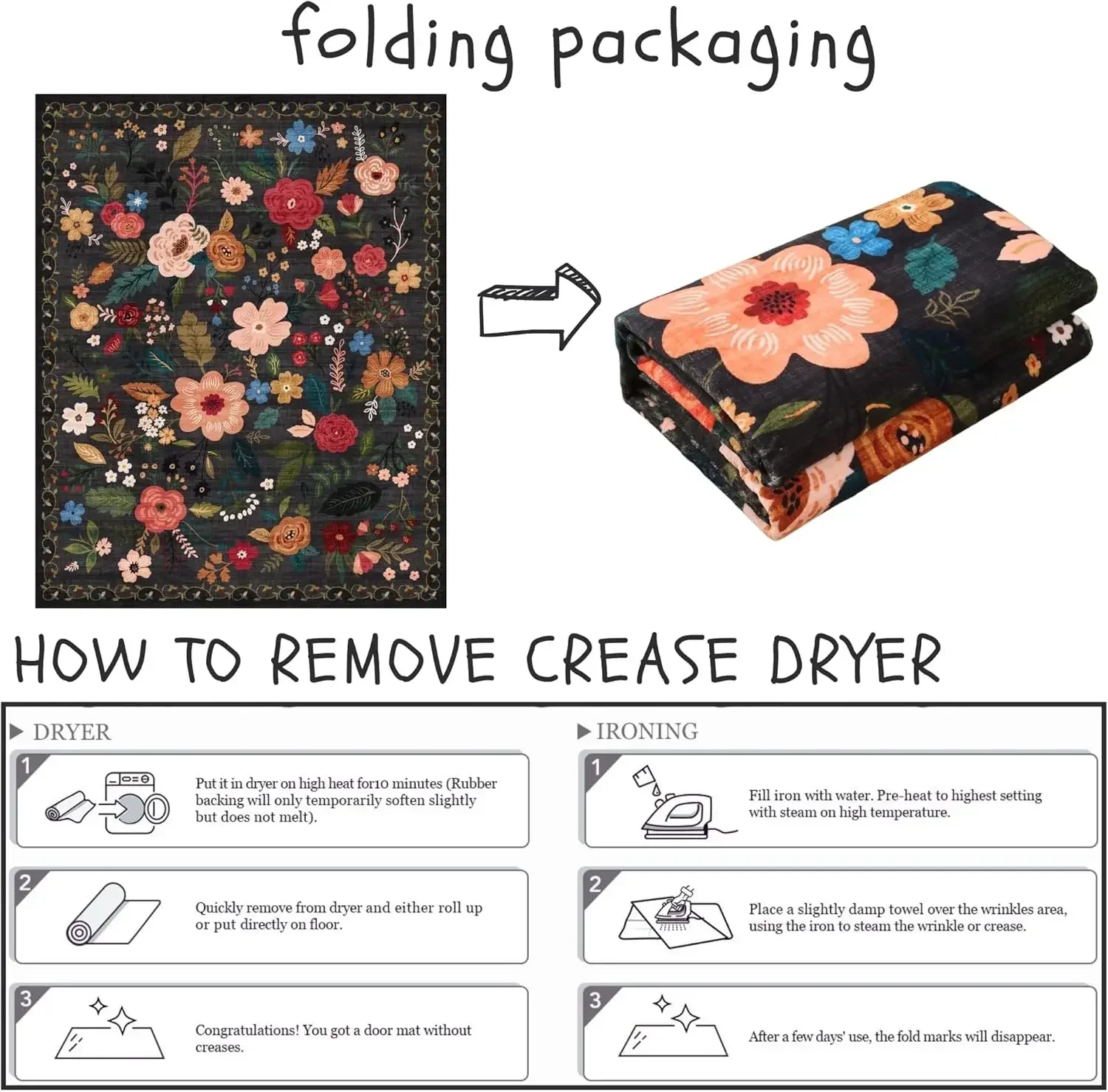 Floral Living Room Carpet Soft Plush Pink Large Area Girl's Bedroom Bedside Rugs Machine Washable Foldable Floor Mats שטיח לסלון - Image 5