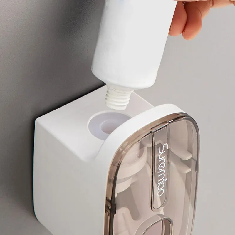 1 PCS Automatic Toothpaste Dispenser Bathroom Accessories Wall Mount Lazy Toothpaste Squeezer Toothbrush Holder - Image 4