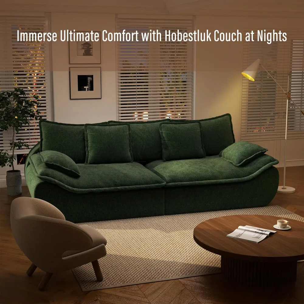 Sofa Couches 2-Seater Modular Sectional Sofa, 89''Comfy Loveseat with Throw, Deep Seat Small Sofa for Small Space - Image 4