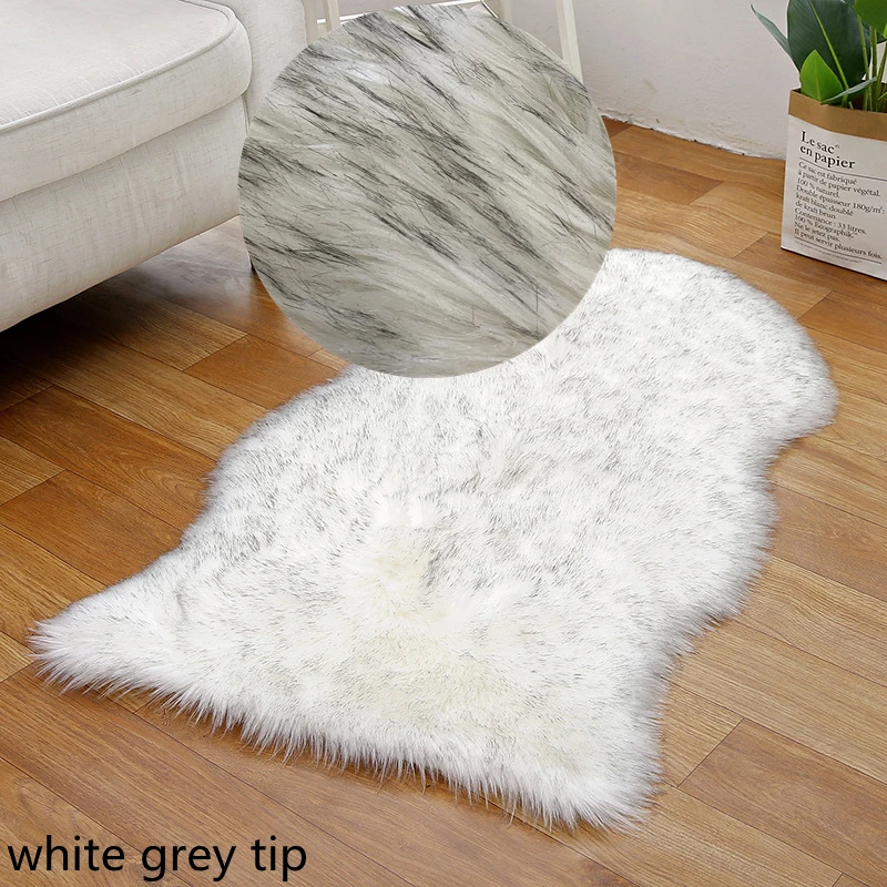 Washable Long Hair Luxury Carpet Modern Home Decoration Living Room Bedroom Bedside Soft Faux Fur Mat Fluffy White Furry Carpets - Image 9