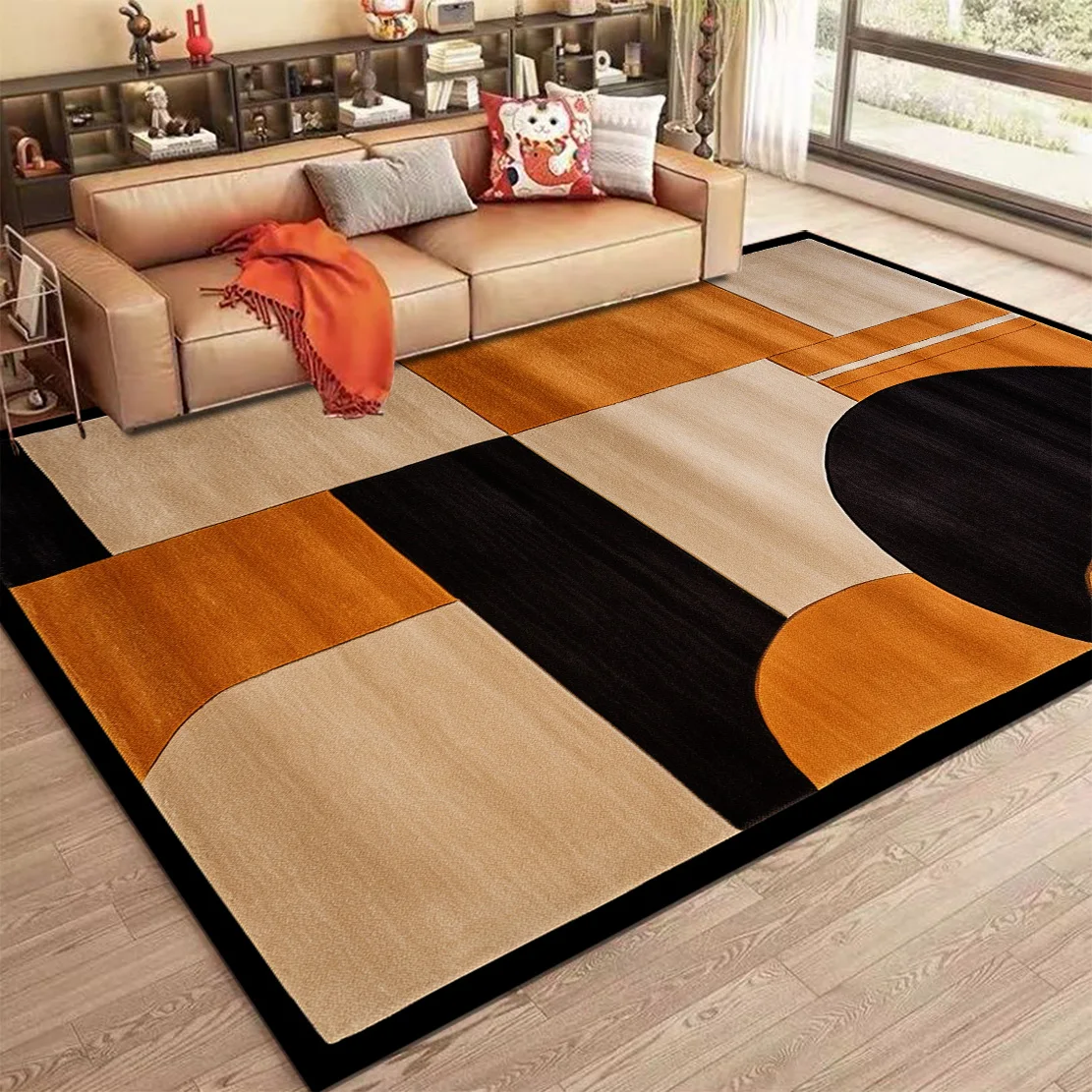 Nordic Abstract Carpet for Living Room Modern Geometry Sofa Coffee Table Non-slip Floor Mat Home Bedroom Decor Bedside Soft Rugs - Image 3