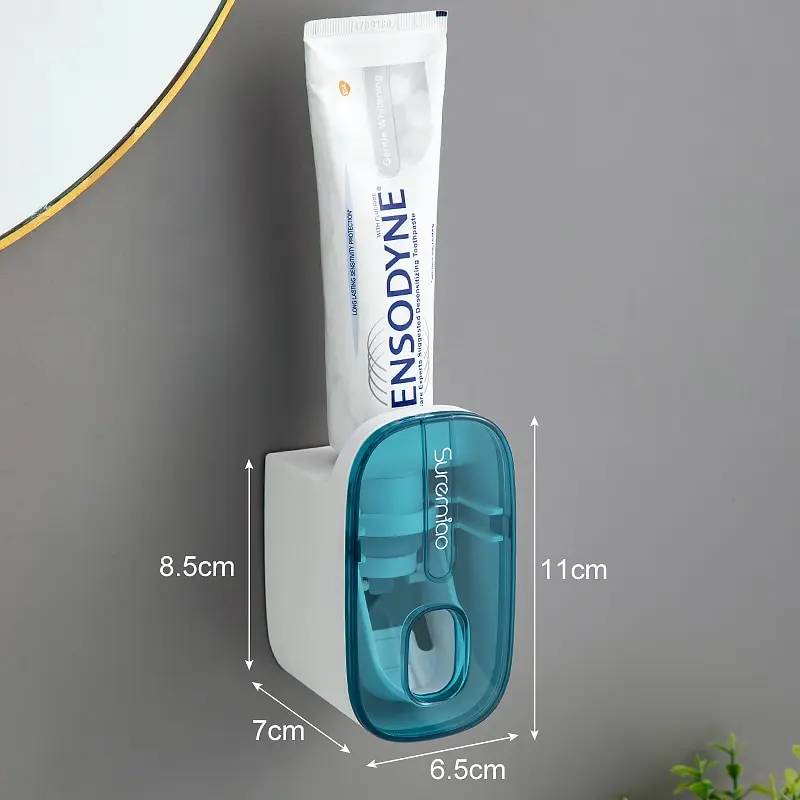 1 PCS Automatic Toothpaste Dispenser Bathroom Accessories Wall Mount Lazy Toothpaste Squeezer Toothbrush Holder - Image 7