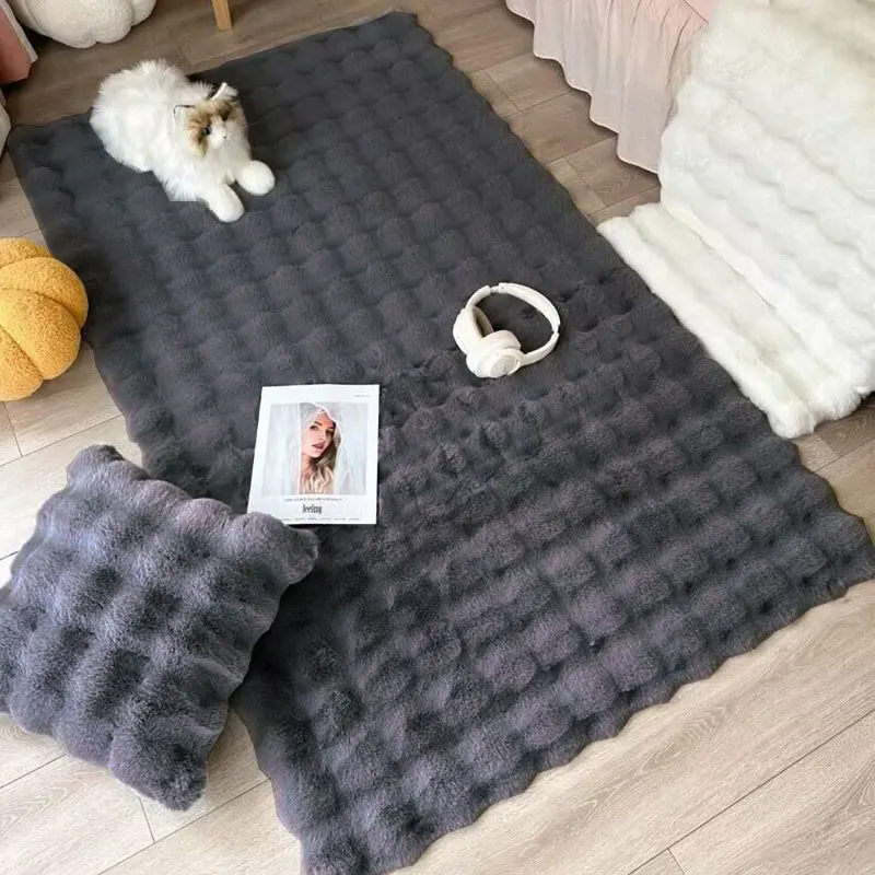 Bubble Plush Carpet For Home Decor Imitation Rabbit Hair Balcony Cushion Kids Living Room Faux Fur Rug Girl Bedroom Foot Mat - Image 14