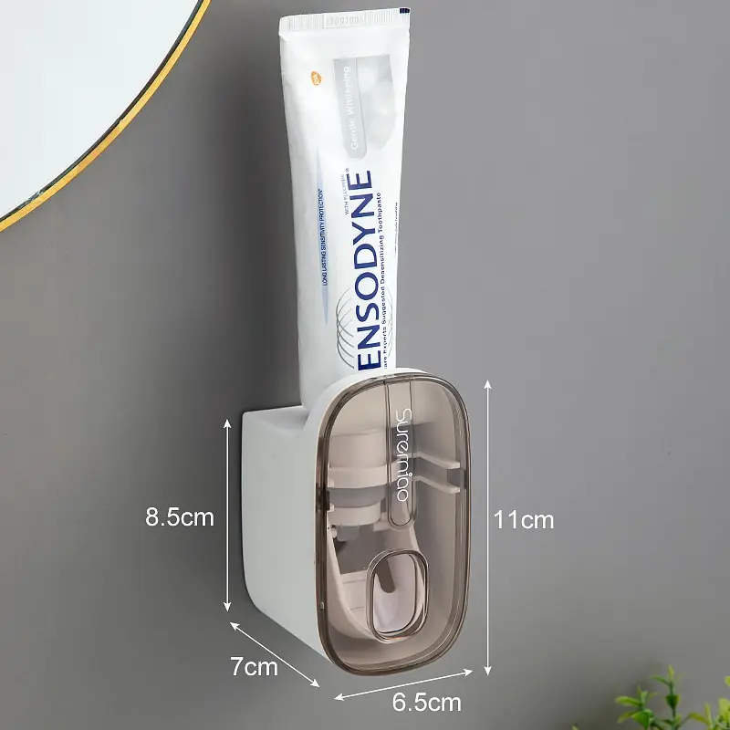1 PCS Automatic Toothpaste Dispenser Bathroom Accessories Wall Mount Lazy Toothpaste Squeezer Toothbrush Holder - Image 9