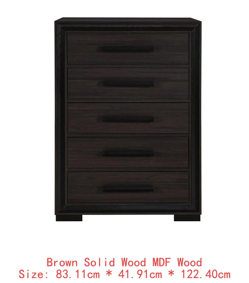 5PC King Bedroom Set – Grey & Black Design - Image 20