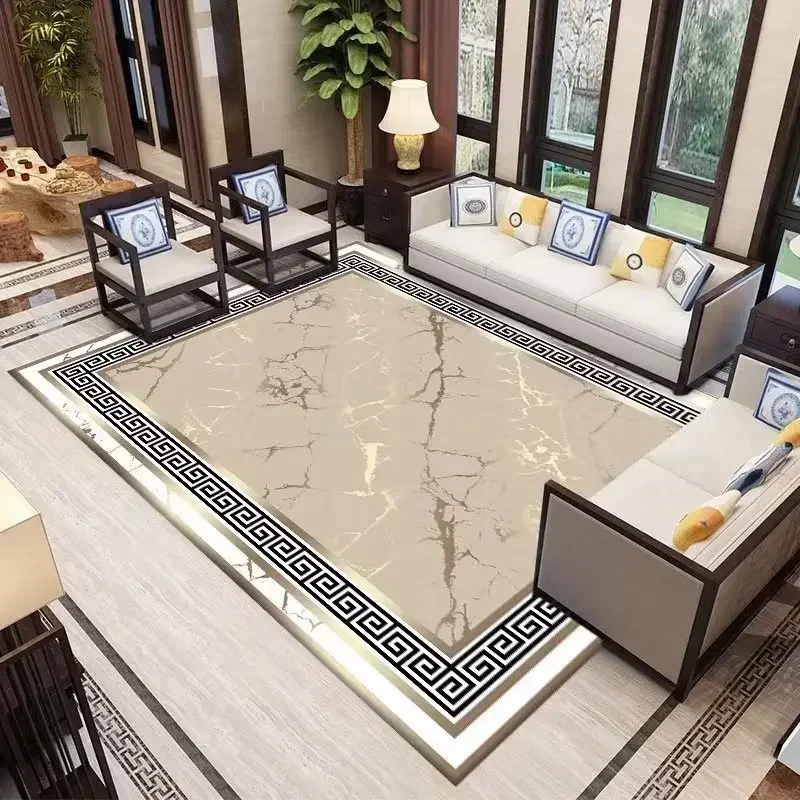 Luxury Rugs and Carpets for Living Room Decoration Elastic Mat Bedroom Carpet Home Decor Non Slip Floor Mats Machine Washable - Image 2