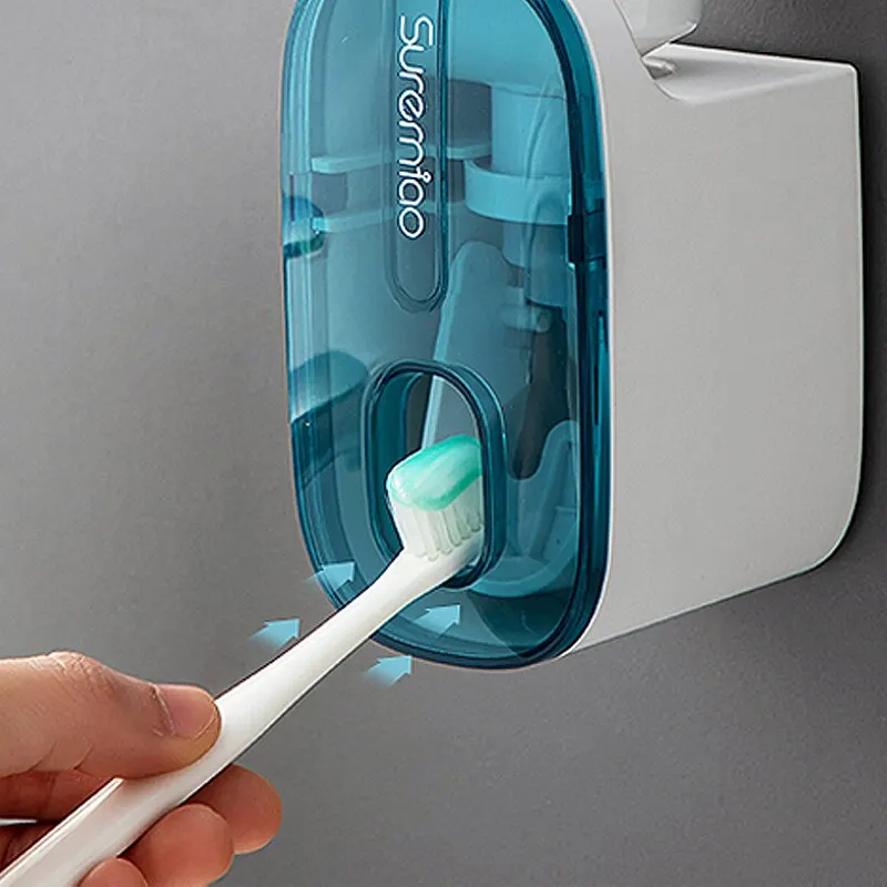 1 PCS Automatic Toothpaste Dispenser Bathroom Accessories Wall Mount Lazy Toothpaste Squeezer Toothbrush Holder - Image 2