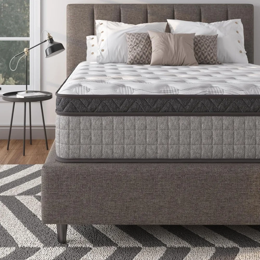 Mattress, Full Size Mattress in a Box, New Diamond Innerspring Hybrid and Cooling Gel Memory Foam Mattresses, Pressure Relief
