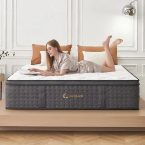King Mattress 12 Inch King Size Hybrid Mattresses in a Box Memory Foam and Independent Pocket Springs for Pressure Relief CertiP