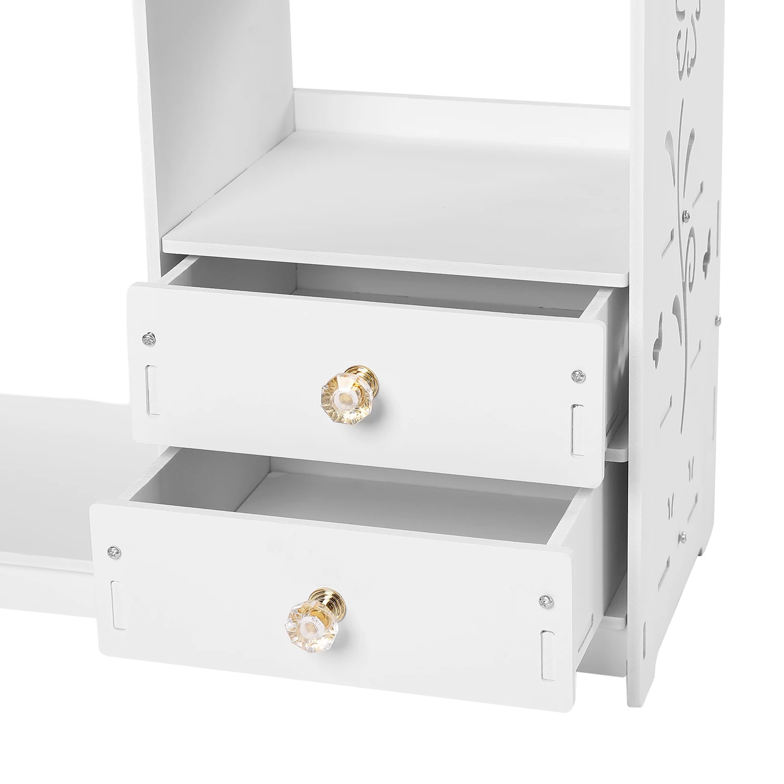 Wall-Mounted Bathroom Cabinet with 2 Drawers, White Bathroom Organizer Shelf for Storage, for Bathroom, Bedroom, 38*18*43cm - Image 6
