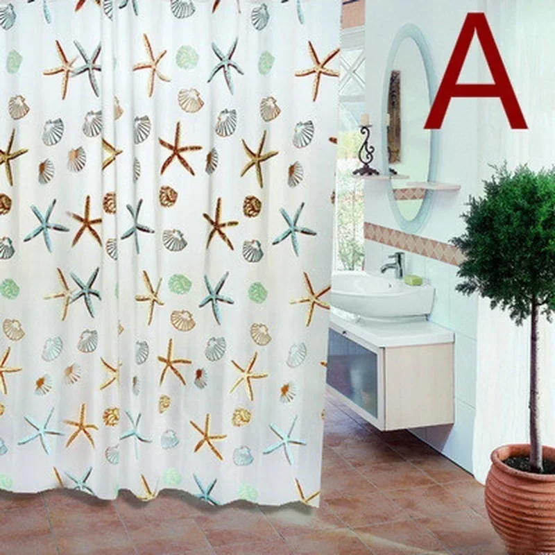 180*200cm Bathroom Curtain Waterproof Shower Curtain With 12 Curtain Hooks And Rings Shower Curtain Set - Image 7