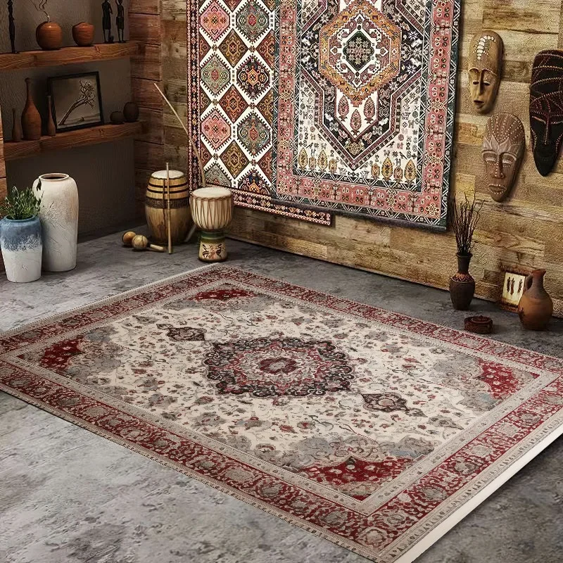 Persian American Retro Carpet Large Area Living Room Decoration Home Ethnic Style Bedroom Rug Cloakroom Lounge Soft Mat Washable - Image 11