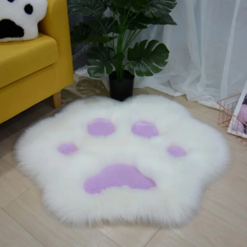 Lovely Cat Paw Pattern Soft Plush Carpet Home Rugs and Carpets for Home Living Room - Image 4