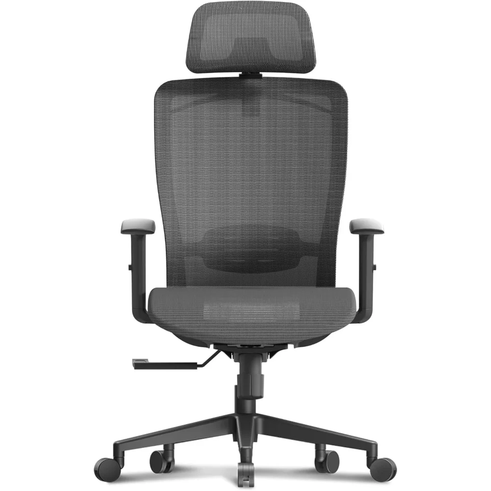 Ergonomic High-Back Mesh Swivel Chair for Executive Offices with Adjustable Lumbar Support - Image 4