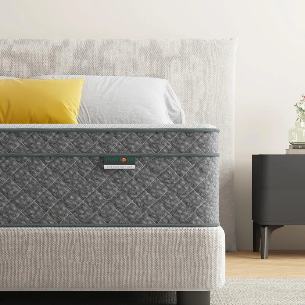 12 inch Queen Mattress, Cooling-Gel Memory Foam and Pocket Spring Hybrid Mattress, Medium Firm Feel, Mattresses in a Box - Image 2