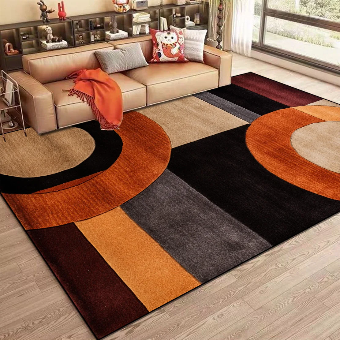 Nordic Abstract Carpet for Living Room Modern Geometry Sofa Coffee Table Non-slip Floor Mat Home Bedroom Decor Bedside Soft Rugs - Image 2