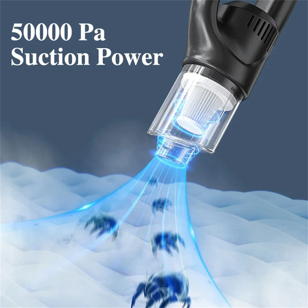Wireless Handheld Vacuum Cleaner Cordless Handheld Chargeable Auto Vacuum for Home & Car & Pet Mini Vacuum Cleaner 50000Pa - Image 3